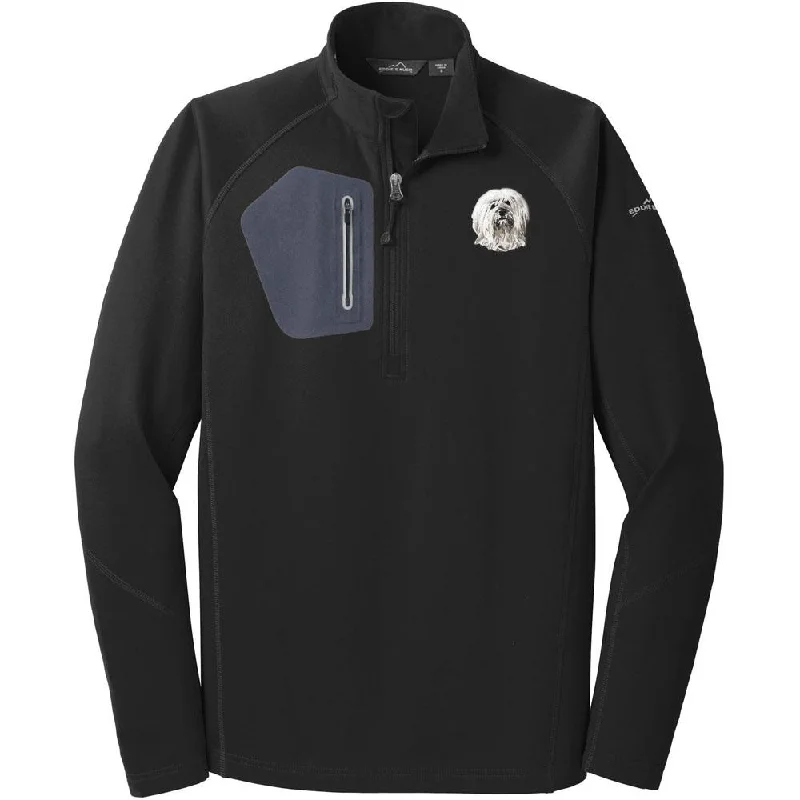 Tibetan Terrier Embroidered Eddie Bauer Mens Half Zip Performance Fleece