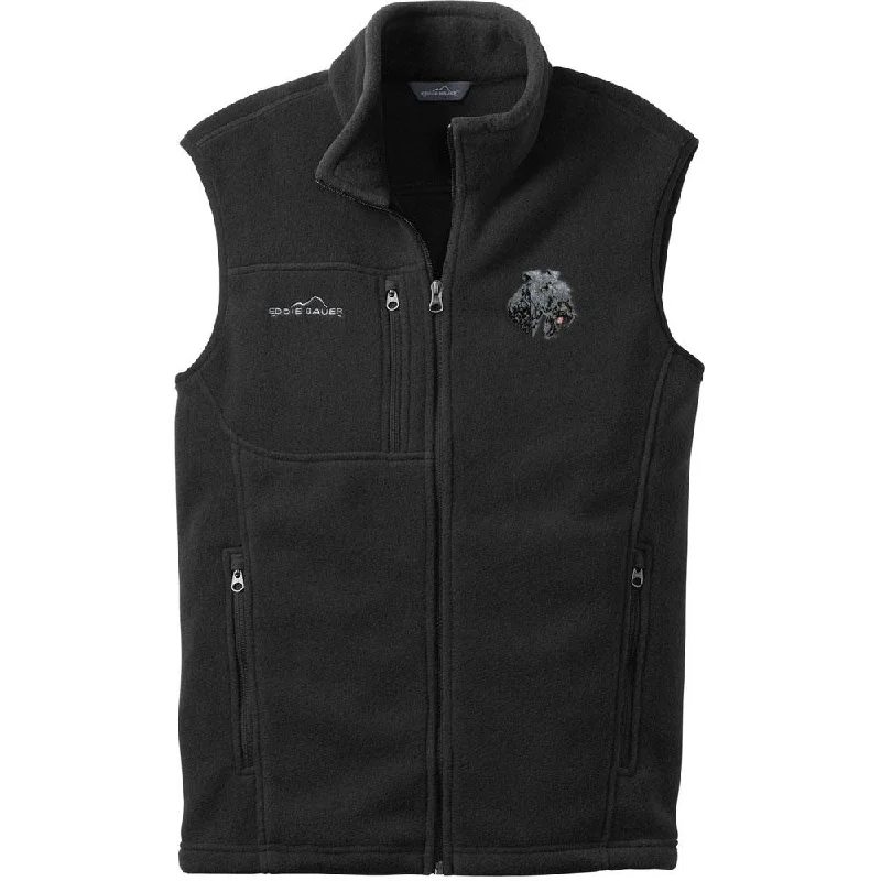 Kerry Blue Terrier Embroidered Mens Fleece Vest