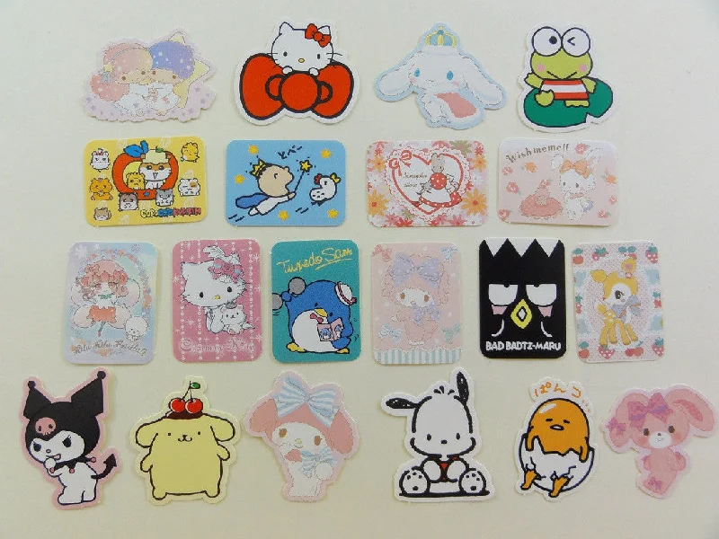 Kawaii Cute Sanrio Characters Keroppi Tuxedosam Kuririn Badtz Maru Flake Sack Stickers - 2016