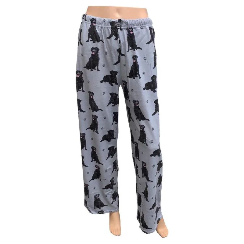 Pet Lover Unisex Pajama Bottoms - Black Labrador