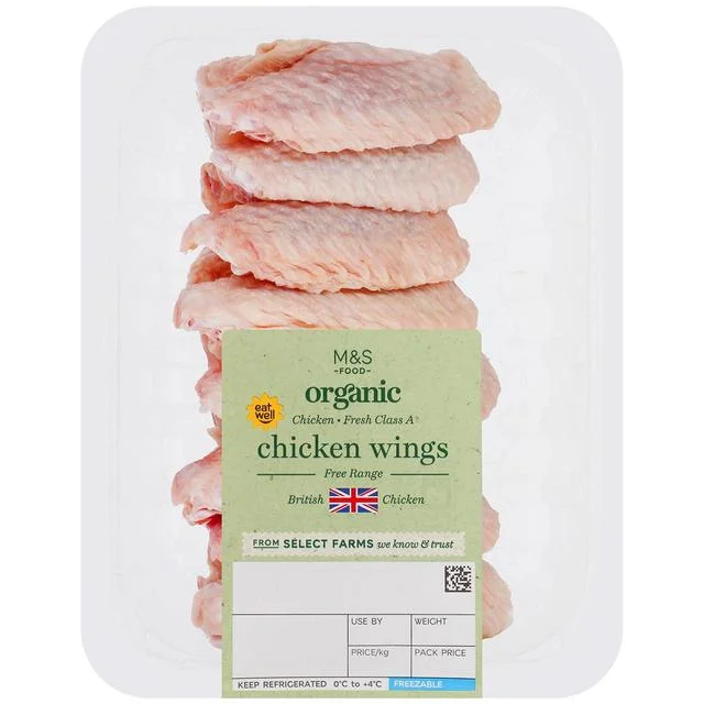 M&S Organic British Chicken Wings   400g