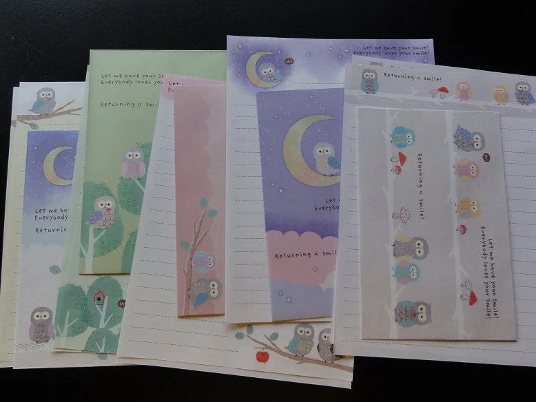 Kamio Owl Returning a Smile Letter Sets