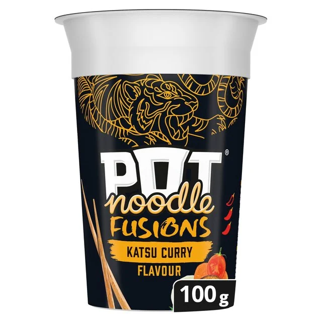 Pot Noodle Fusions Katsu Curry Instant Snack Noodle   100g