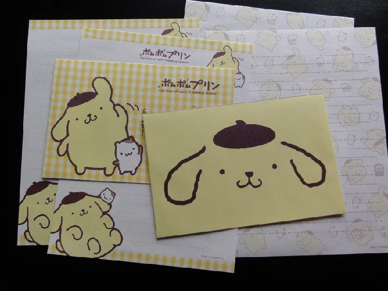 Kawaii Cute Pom Pom Purin Letter Sets - C