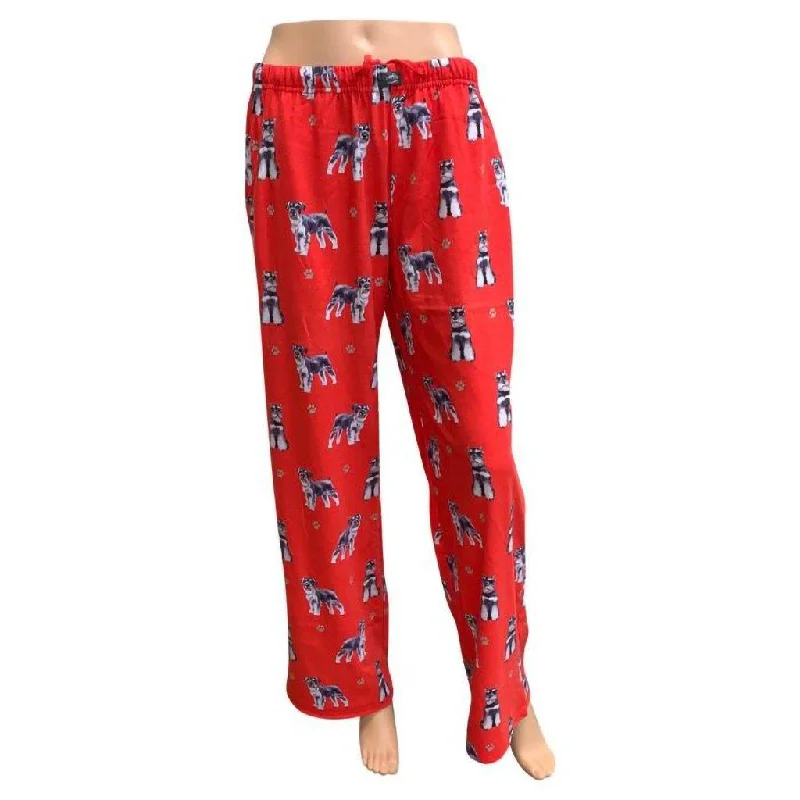 Pet Lover Unisex Pajama Bottoms - Schnauzers