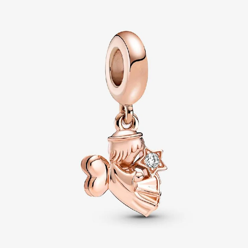 PANDORA : Heart Winged Angel Dangle Charm