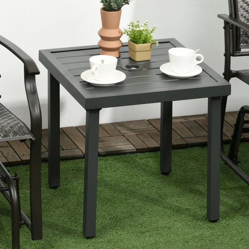 Outsunny Steel Garden Side Table