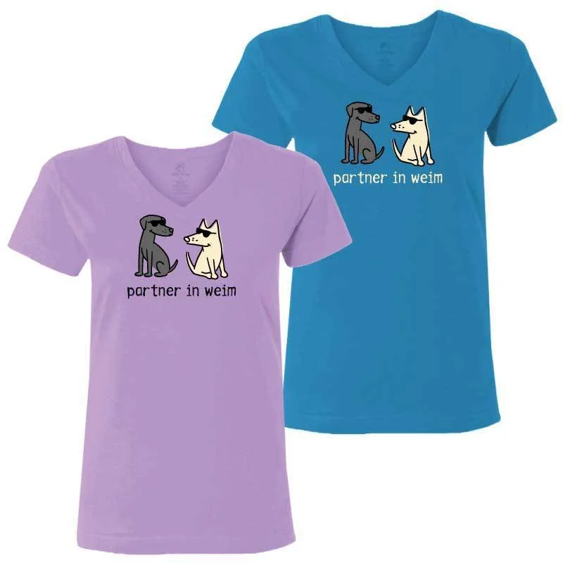 Partner in Weim - Ladies T-Shirt V-Neck