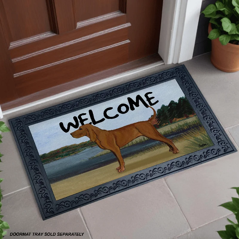 Redbone Coonhound Welcome Mat