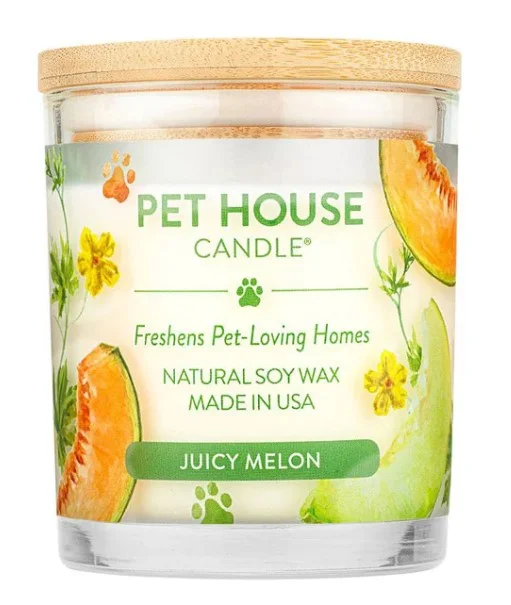 6. **Dog collar is luminous and reflective**One Fur All Pet House 9oz Candle - Juicy Melon